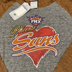 Women’s Gray Phoenix Suns Official NBA Raglan Hoodie Long Sleeve T-Shirt, Med